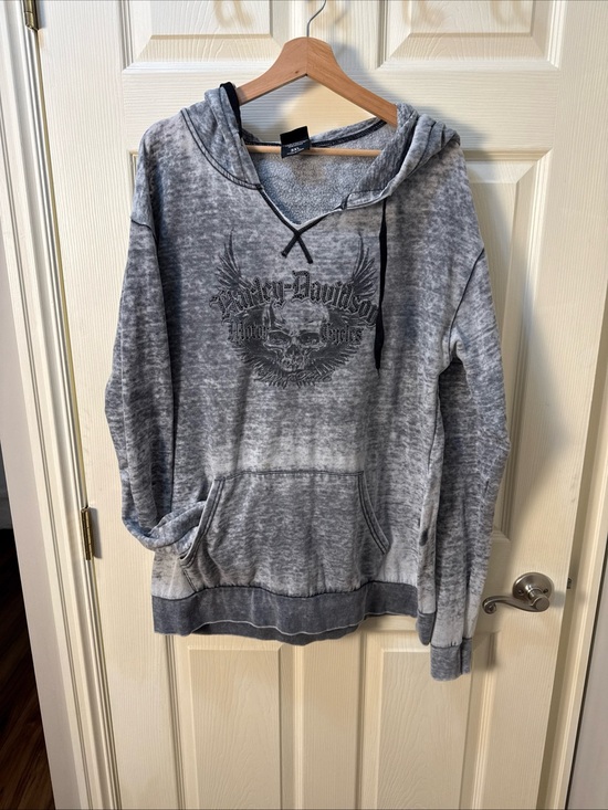 Harley-Davidson Tops - Harley-Davidson women’s lightweight hoodie pullover 3XL BOSWELLS